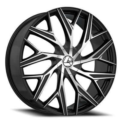 AZARA AZA-527 20X8.5 35 5X108/5X114.3 GLOSS BLACK & MACHINED