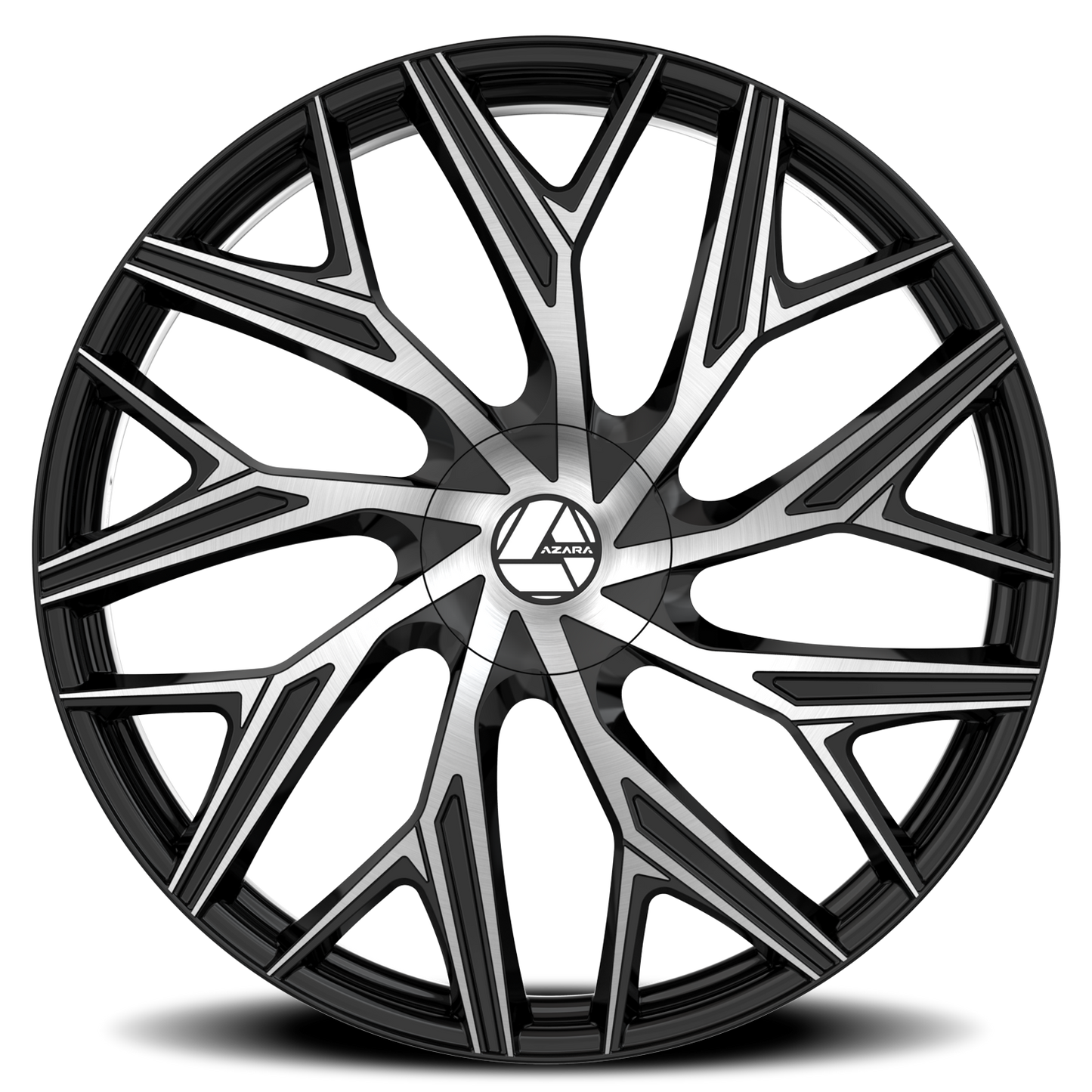 AZARA AZA-527 20X8.5 35 5X108/5X114.3 GLOSS BLACK & MACHINED