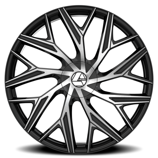 AZARA AZA-527 20X8.5 35 5X108/5X114.3 GLOSS BLACK & MACHINED