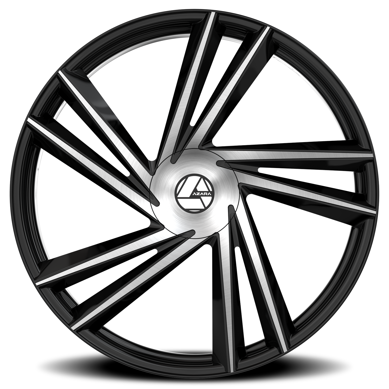 AZARA AZA-529 20X8.5 35 5X108/5X114.3 GLOSS BLACK & MACHINED
