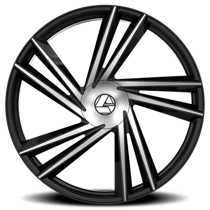 AZARA AZA-529 26X9.5 25 6X135/6X139.7 GLOSS BLACK & MACHINED