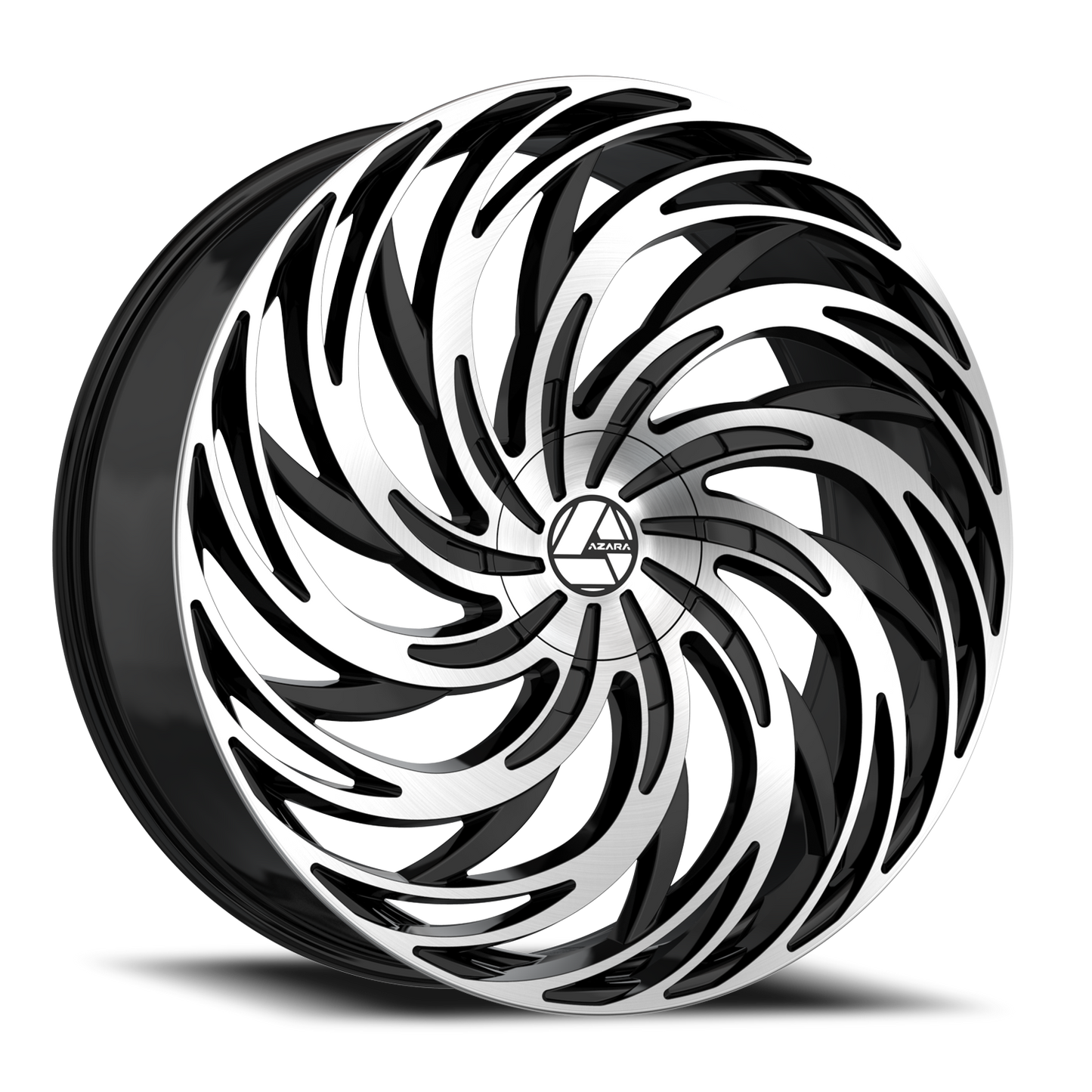 AZARA AZA-531 26X9.5 15 5X115/5X120 GLOSS BLACK & MACHINED