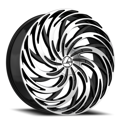 AZARA AZA-531 28X9.5 22 6X135/6X139.7 GLOSS BLACK & MACHINED