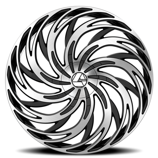 AZARA AZA-531 28X9.5 15 5X120/5X127 GLOSS BLACK & MACHINED