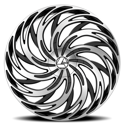 AZARA AZA-531 22X9.5 15 5X115/5X120 GLOSS BLACK & MACHINED