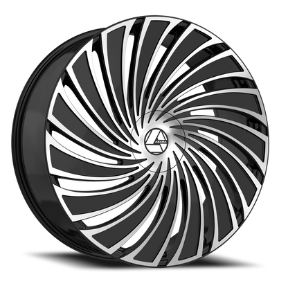 AZARA AZA-533 20X8.5 35 5X110/5X114.3 GLOSS BLACK & MACHINED