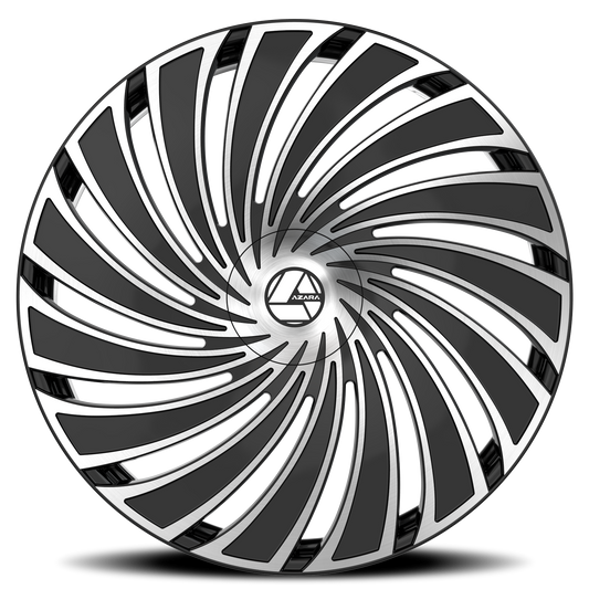 AZARA AZA-533 20X8.5 35 5X110/5X114.3 GLOSS BLACK & MACHINED