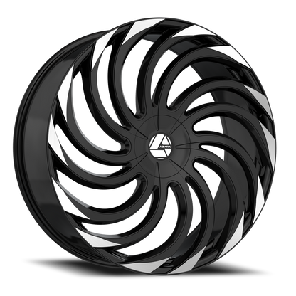 AZARA AZA-534 22X8.5 38 5X112/5X114.3 GLOSS BLACK & MACHINED