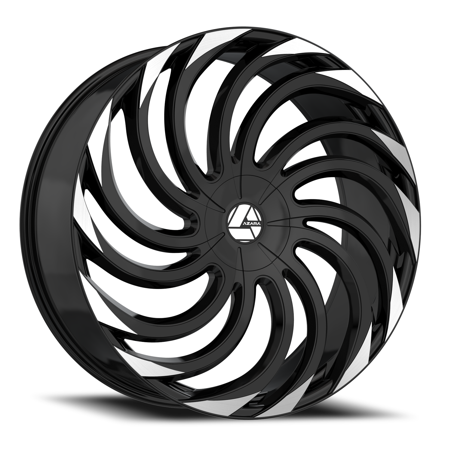 AZARA AZA-534 28X9.5 22 6X135/6X139.7 GLOSS BLACK & MACHINED