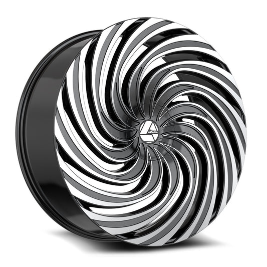 AZARA AZA-535 24X9 15 5X115/5X120 GLOSS BLACK & MACHINED