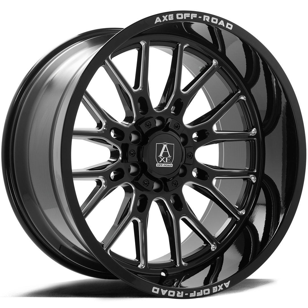 AXE ATLAS 20x10 -19 8x170 GLOSS BLACK MILLED