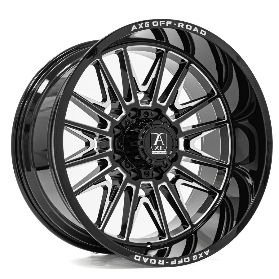 AXE ECHO 22x12 -44 8x165.1 GLOSS BLACK MILLED