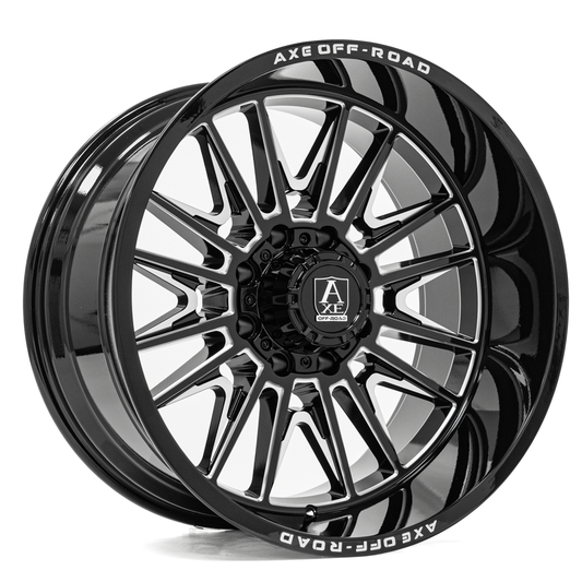 AXE ECHO 22x12 -44 8x180 GLOSS BLACK MILLED