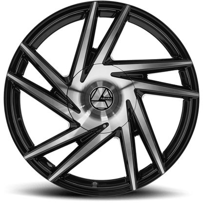 AZARA AZA-529 22X9.5 15 BLANK GLOSS BLACK & MACHINED
