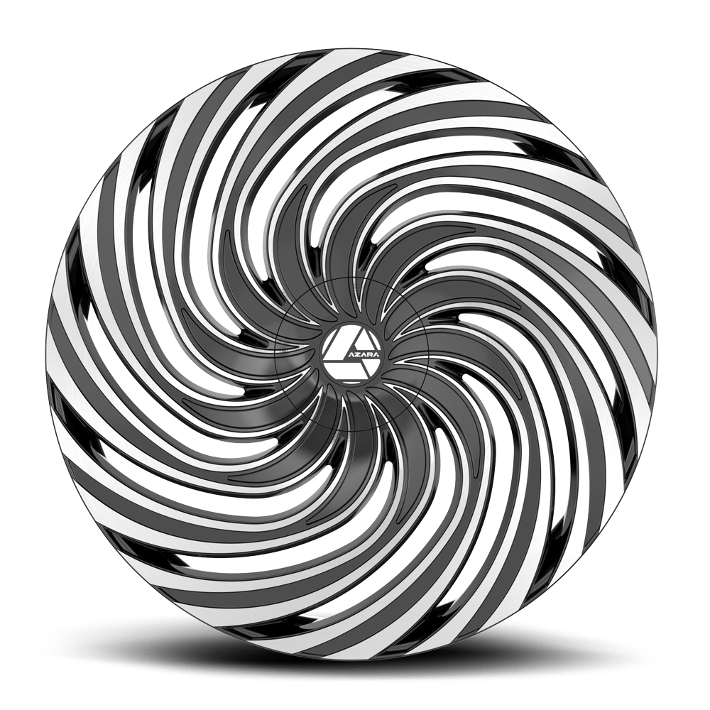 AZARA AZA-535 30X9.5 15 BLANK GLOSS BLACK & MACHINED