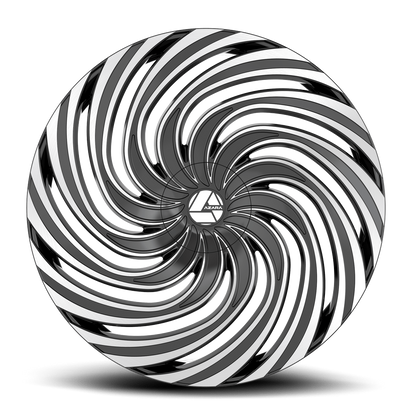 AZARA AZA-535 30X9.5 15 BLANK GLOSS BLACK & MACHINED