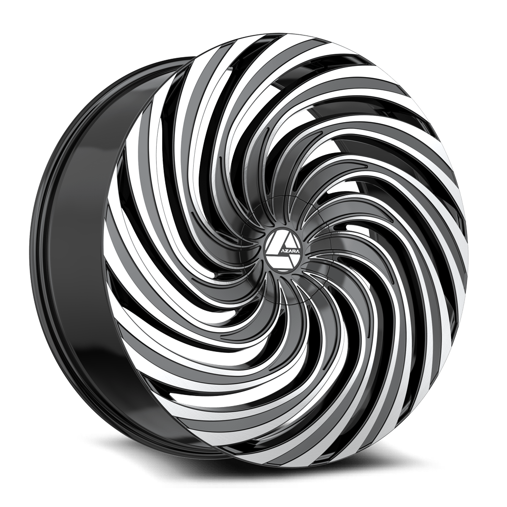 AZARA AZA-535 30X9.5 15 BLANK GLOSS BLACK & MACHINED
