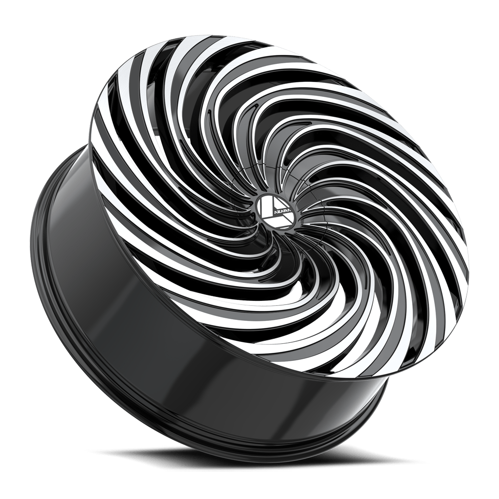 AZARA AZA-535 30X9.5 15 BLANK GLOSS BLACK & MACHINED