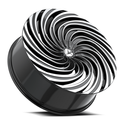 AZARA AZA-535 30X9.5 15 BLANK GLOSS BLACK & MACHINED