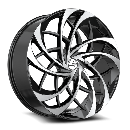AZARA AZA-540 22X8.5 38 5X114.3/5X120 GLOSS BLACK & MACHINED