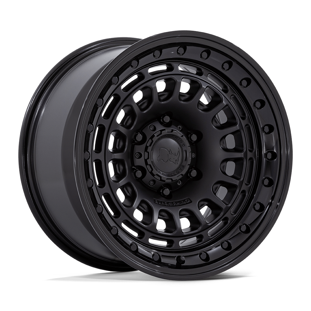 BLACK RHINO HARD ALLOYS BR014 SAHARA 17x9 0 6x135 MATTE BLACK W/ GLOSS BLACK LIP
