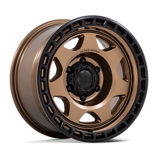 Black Rhino Hard Alloys BR018 VOYAGER - 17x8.5 -10mm 6x139.7 MATTE BRONZE W/ M-BLACK LIP Wheel | BR018ZB17856810N