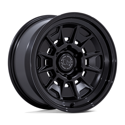 BLACK RHINO HARD ALLOYS BR021 MONDO 18x9 12 6x139.7 MATTE BLACK W/ GLOSS BLACK LIP