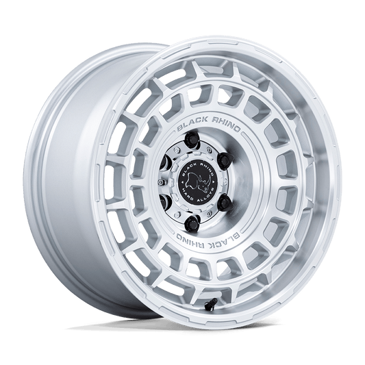 Black Rhino Hard Alloys BR024 AWOL - 17x8.5 25mm 5x114.3 SILVER W/ MACHINED FACE Wheel | BR024SD17851225