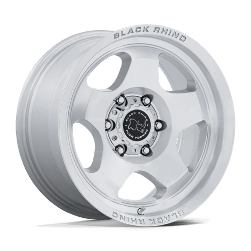 BLACK RHINO HARD ALLOYS BR031 SOL 17X8 20 6X114.3 GLOSS SILVER W/ MACHINED FACE