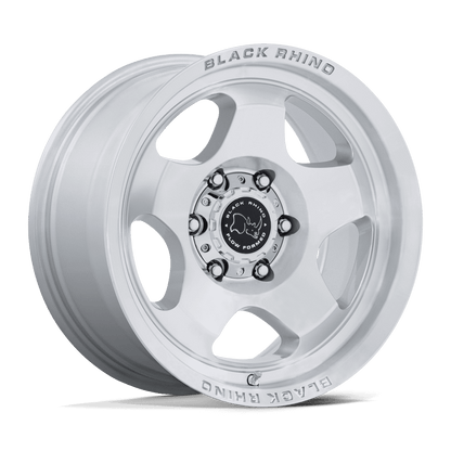 BLACK RHINO HARD ALLOYS BR031 SOL 17X8 38 6X135 GLOSS SILVER W/ MACHINED FACE