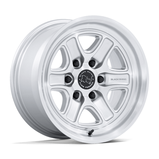 BLACK RHINO HARD ALLOYS BR032 ECHO 18X9 12 6X139.7 GLOSS SILVER W/ MACHINED FACE