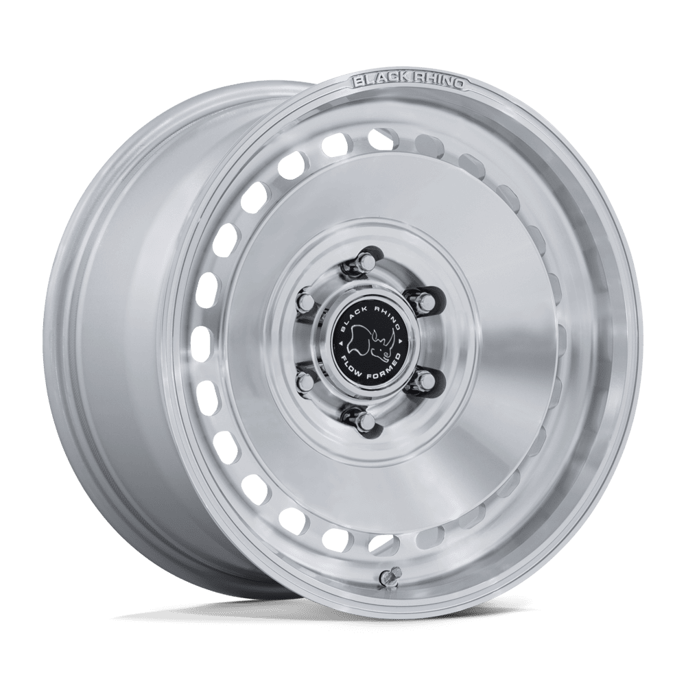 Black Rhino Hard Alloys BR036 BASIN - 17x8.5 25mm 6x139.7 GLOSS SILVER W/ MACHINED FACE Wheel | BR036SD17856825
