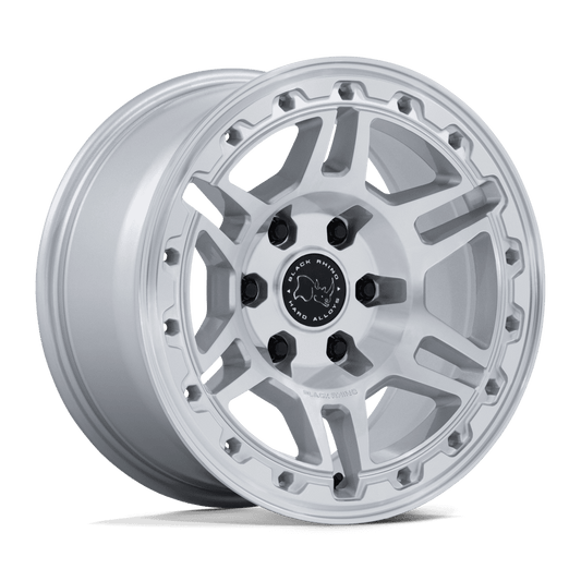 Black Rhino Hard Alloys BR039 VANGUARD - 17x8.5 25mm 6x139.7 GLOSS SILVER W/ MACHINED FACE Wheel | BR039SD17856825
