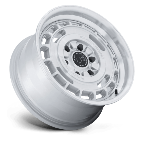 BLACK RHINO HARD ALLOYS BR600 VAGABOND 17X8.5 25 6X139.7 GLOSS SILVER W/ MACHINED FACE