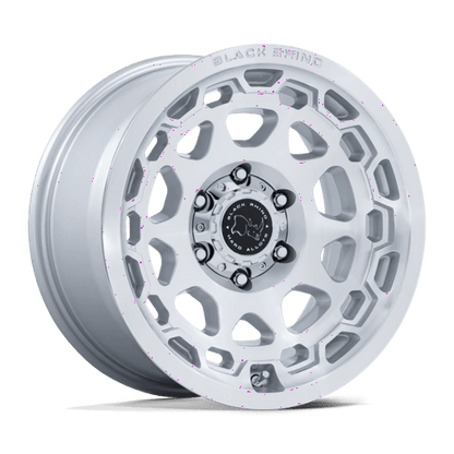 BLACK RHINO HARD ALLOYS BR026 CONGO 17X8.5 35 6X139.7 GLOSS SILVER W/ MACHINED FACE
