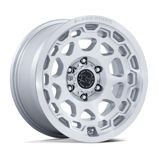 BLACK RHINO HARD ALLOYS BR026 CONGO 17X8.5 0 5X127 GLOSS SILVER W/ MACHINED FACE