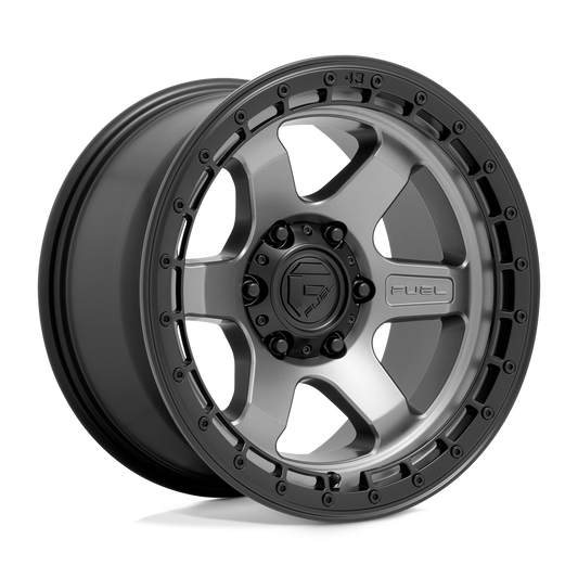 Fuel 1Pc D752 BLOCK - 17x9 1mm 6x135 MATTE GUNMETAL W/ BLACK RING Wheel | D75217908950