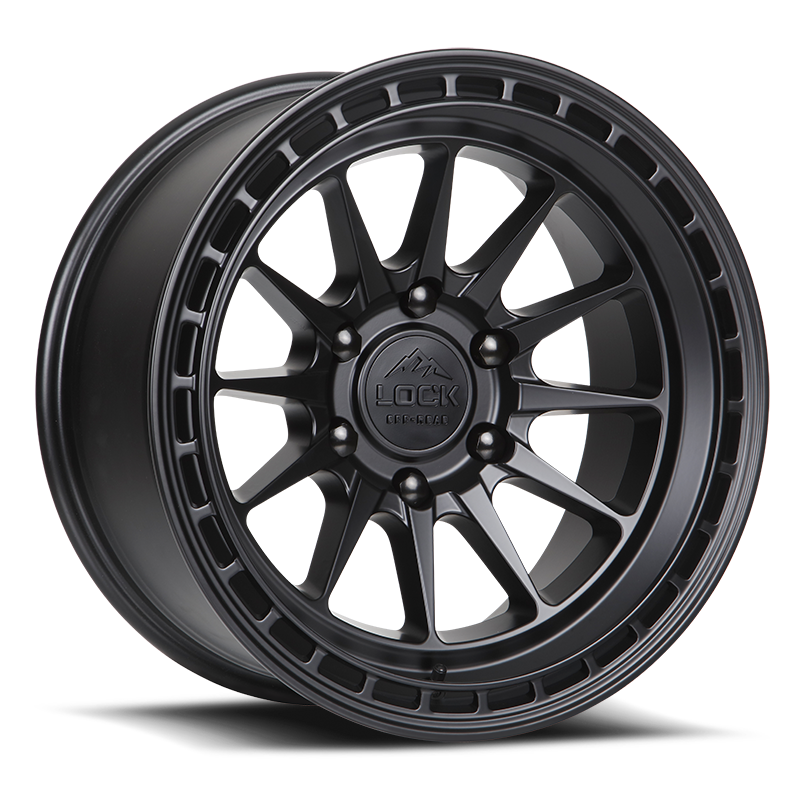 LOCK OFFROAD BAJA 17X8 40 5X114.3 MATTE BLACK W MATTE BLACK RING