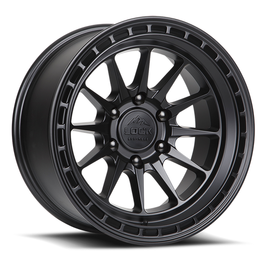 LOCK OFFROAD BAJA 17X9 12 6X139.7 MATTE BLACK W MATTE BLACK RING