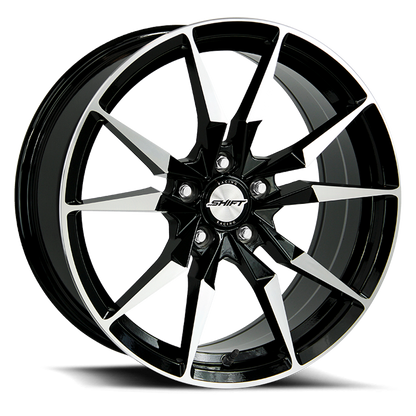 SHIFT H29 BLADE 17X7.5 35MM 5X112 GLOSS BLACK MACHINED | H29751235GBM