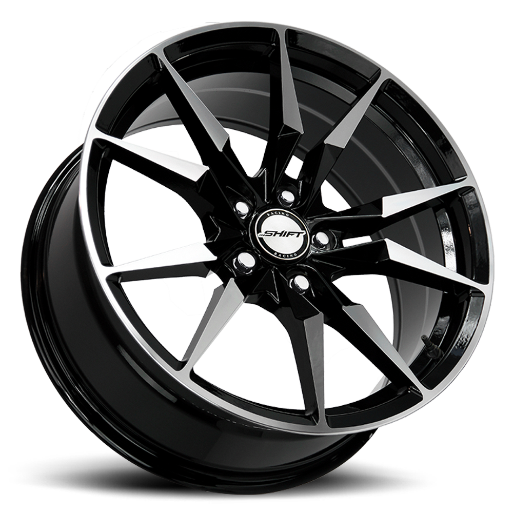 SHIFT H29 BLADE 17X7.5 35MM 5X114.3 GLOSS BLACK MACHINED | H29751435GBM