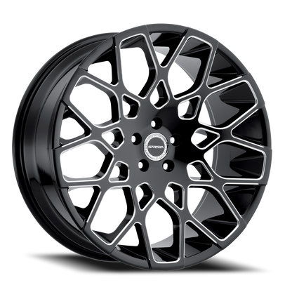 STRADA S59 BUCA 22X9.5 15MM 5X115 GLOSS BLACK MILLED | S59251515GBML