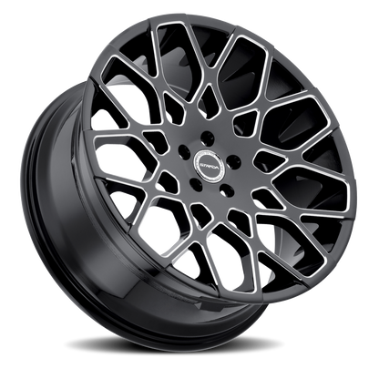 STRADA S59 BUCA 22X9.5 15MM 5X115 GLOSS BLACK MILLED | S59251515GBML