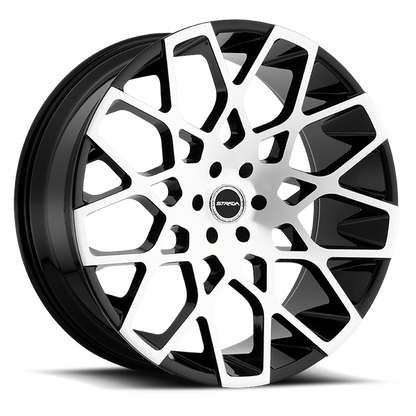 STRADA S59 BUCA 22X9.5 24MM 6X139.7 GLOSS BLACK MACHINED | S59263924GBM