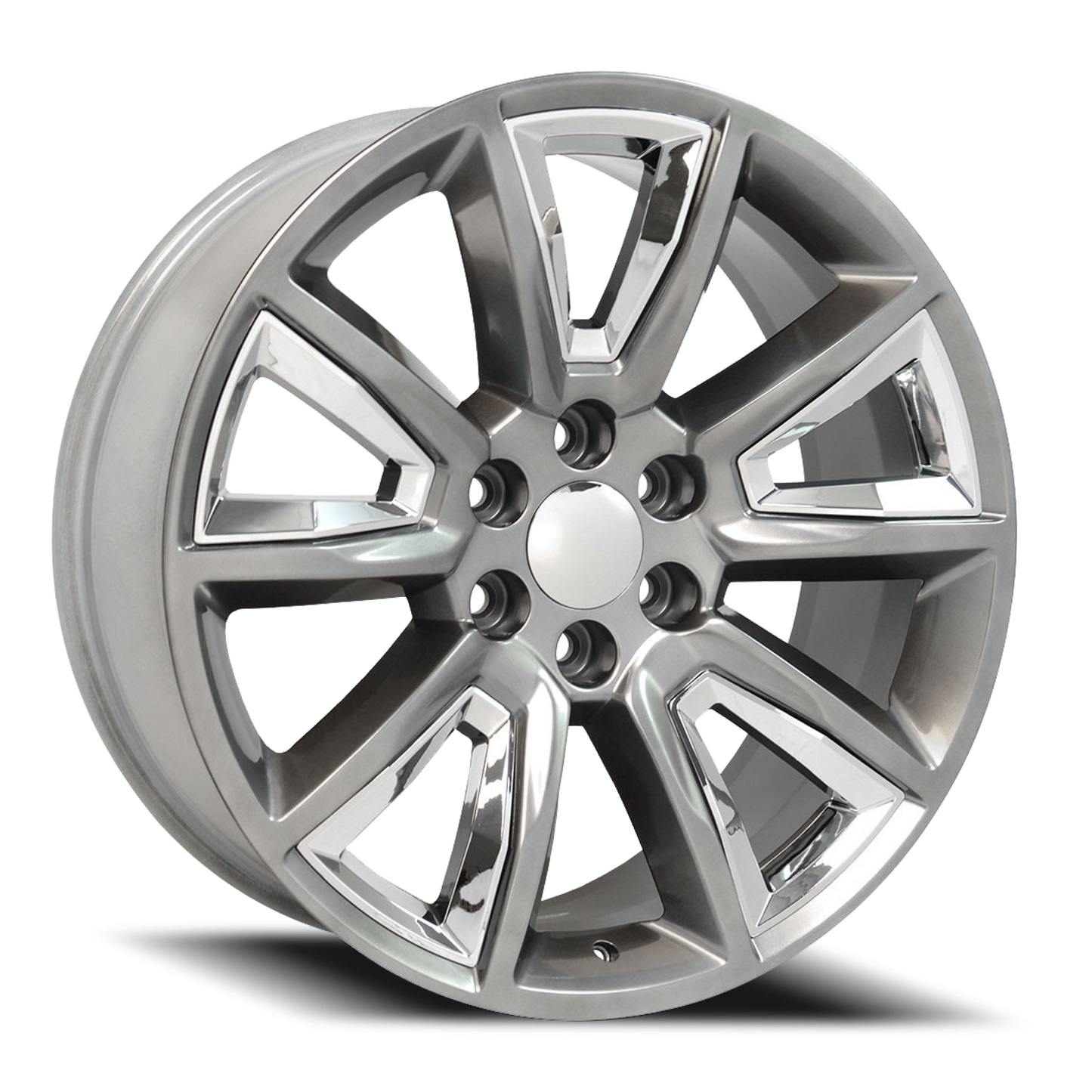 O.E. REVOLUTION C-08 26X10 31 6X139.7 SILVER + CHROME INSERTS