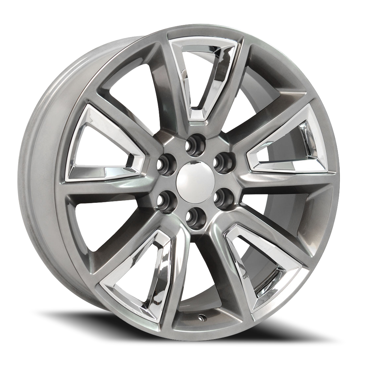 O.E. REVOLUTION C-08 26X10 31 6X139.7 SILVER + CHROME INSERTS