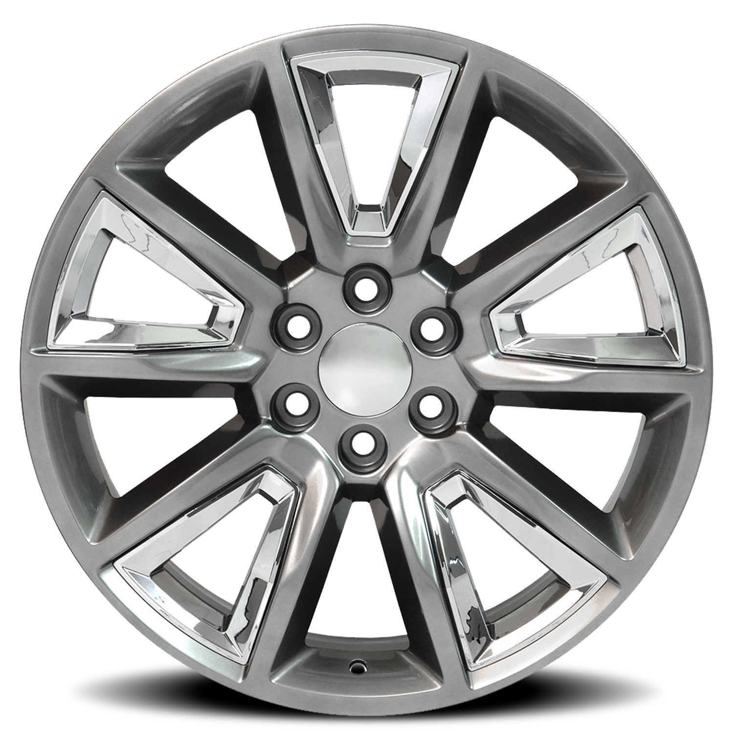 O.E. REVOLUTION C-08 26X10 31 6X139.7 SILVER + CHROME INSERTS