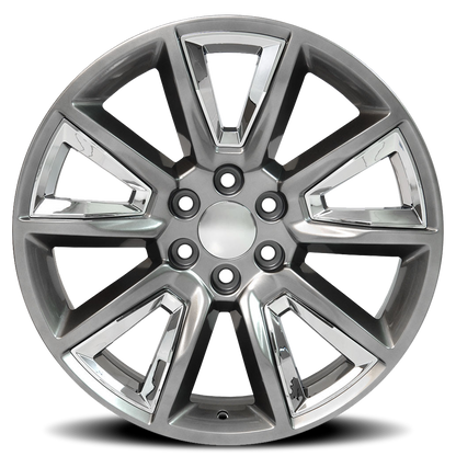 O.E. REVOLUTION C-08 26X10 31 6X139.7 SILVER + CHROME INSERTS