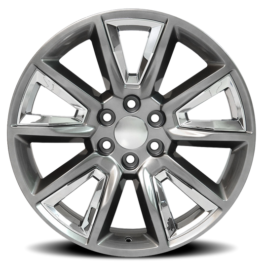 O.E. REVOLUTION C-08 26X10 31 6X139.7 SILVER + CHROME INSERTS