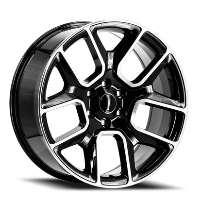 O.E. REVOLUTION C-16 22X9 24 6X139.7 GLOSS BLACK & MACHINED